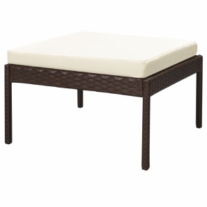 Set mobilier de grădină cu perne, 6 piese, maro, poliratan - Img 6