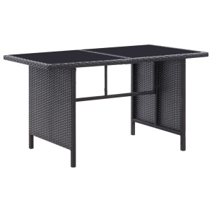 Set mobilier de grădină cu perne, 6 piese, negru, poliratan - Img 10