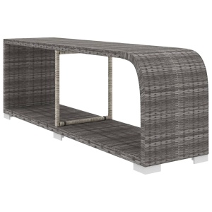 Set mobilier de grădină cu perne, 8 piese, gri, poliratan - Img 6