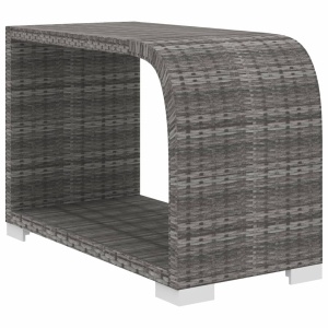 Set mobilier de grădină cu perne, 8 piese, gri, poliratan - Img 12