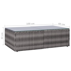 Set mobilier de grădină cu perne, 8 piese, gri, poliratan - Img 9