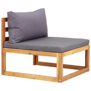 Set mobilier grădină cu perne, 6 piese, lemn masiv acacia - Img 5
