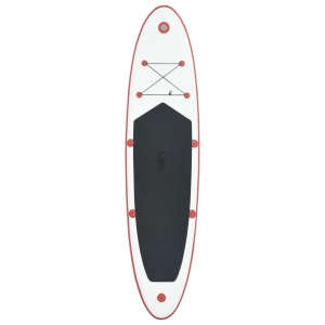 Set placă stand up paddle SUP surf gonflabilă, roșu și alb - Img 3