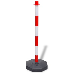 Set stâlpi semnalizare trafic cu lanț din plastic de 10 m - Img 2