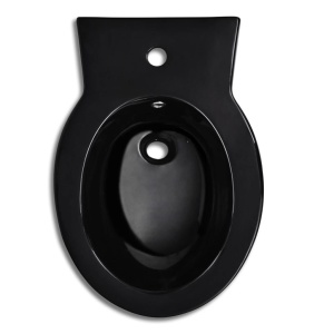 Set Toaletă și Bideu Ceramică Negru - Img 6