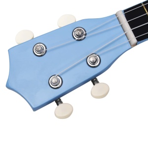 Set ukulele Soprano pentru copii, cu husă, bleu, 21" - Img 7