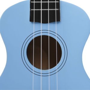 Set ukulele Soprano pentru copii, cu husă, bleu, 21" - Img 11