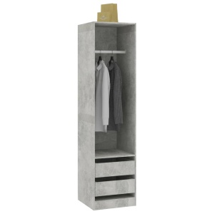 Șifonier cu sertare, gri beton, 50 x 50 x 200 cm, PAL - Img 3