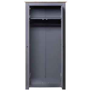 Șifonier, gri, 80 x 50 x 171,5 cm, lemn masiv pin gama Panama - Img 6