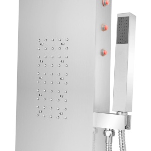 Sistem panel de duș curbat, oțel inoxidabil - Img 11