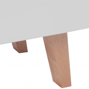 Stativ TV, alb lucios, 150 x 35 x 48,5 cm, MDF - Img 6