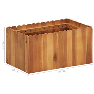 Strat inălțat de grădină, 50 x 30 x 25 cm, lemn masiv de acacia - Img 5