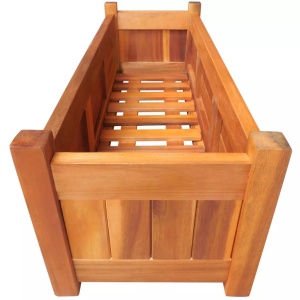 Strat inălțat de grădină, 76 x 27,6 x 25 cm, lemn de acacia - Img 4