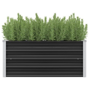 Strat inălțat de grădină antracit 100x40x45 cm oțel galvanizat