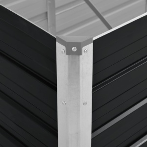 Strat inălțat de grădină antracit 160x40x77 cm oțel galvanizat - Img 2