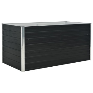Strat inălțat de grădină antracit 160x80x77 cm oțel galvanizat - Img 3
