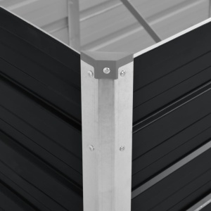 Strat inălțat de grădină antracit 240x80x45 cm oțel galvanizat - Img 2
