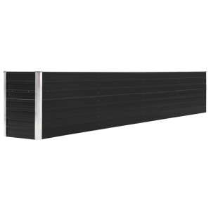 Strat inălțat de grădină antracit 320x40x45 cm oțel galvanizat - Img 2