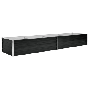 Strat inălțat de grădină antracit 320x80x45 cm oțel galvanizat - Img 3