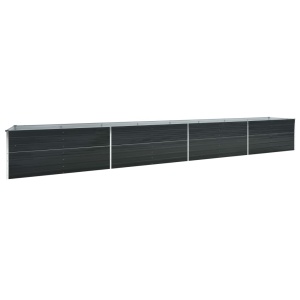 Strat inălțat de grădină antracit 600x80x45 cm oțel galvanizat - Img 2