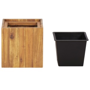 Strat inălțat de grădină ghiveci 24,5 x 24,5 x 24,5 cm acacia - Img 8