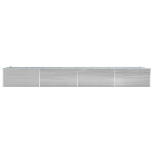 Strat inălțat de grădină, gri, 600x80x45 cm, oțel galvanizat - Img 3