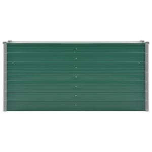 Strat inălțat de grădină, verde, 160x40x77 cm, oțel galvanizat - Img 4