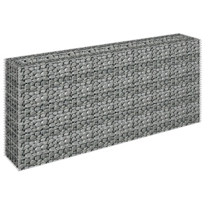 Strat inălțat gabion, 180 x 30 x 90 cm, oțel galvanizat - Img 3