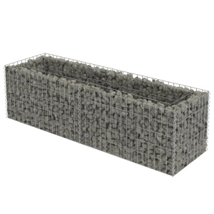 Strat inălțat gabion, 180 x 50 x 50 cm, oțel galvanizat - Img 4