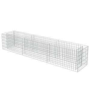Strat inălțat gabion, 270 x 50 x 50 cm, oțel galvanizat - Img 2