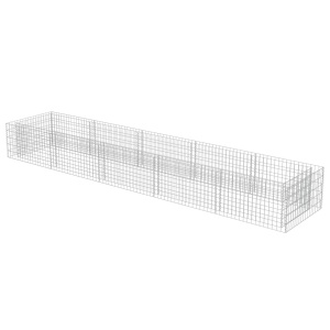 Strat inălțat gabion, 450 x 90 x 50 cm, oțel galvanizat - Img 2