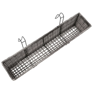 Straturi inălțate de balcon, 2 buc., gri, 80 cm, poliratan - Img 6