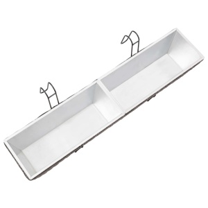 Straturi inălțate de balcon, 2 buc., gri, 80 cm, poliratan - Img 8