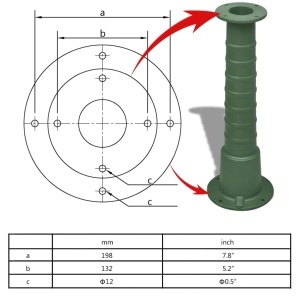 Suport din fontă turnată pentru pompa de apă manuală - Img 4