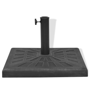 Suport umbrelă de soare, rășină, pătrat, negru, 19 kg - Img 8