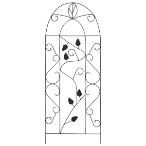 Suporturi plante cățărătoare, 3 buc., negru, 40 x 100 cm, fier - Img 2
