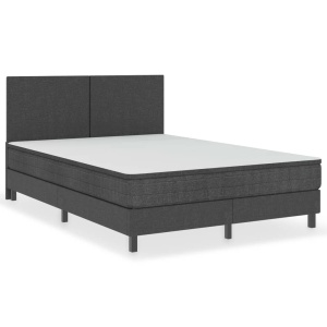 Tăblie de pat, gri inchis, 160 x 200 cm, material textil - Img 3