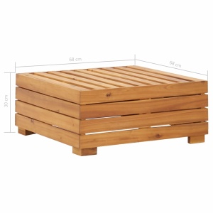 Taburet modular cu pernă, 1 buc., lemn masiv de acacia - Img 2