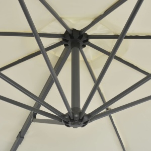 Umbrelă de exterior cu bază portabilă, nisipiu - Img 2