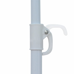 Umbrelă de plajă adăpost, albastru și alb, 180 cm, țesătură - Img 4