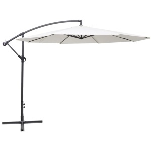 Umbrelă de soare, 3,5 m, alb nisip