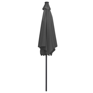 Umbrelă de soare cu LED și stâlp aluminiu, antracit, 300 cm - Img 7