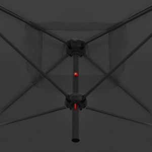 Umbrelă de soare cu stâlp din oțel, antracit, 250x250 cm - Img 2
