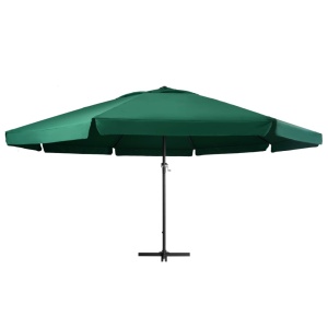 Umbrelă de soare de exterior, stâlp aluminiu, verde, 600 cm - Img 3