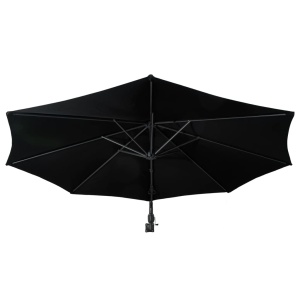 Umbrelă de soare de perete cu stâlp metalic, negru, 300 cm - Img 4