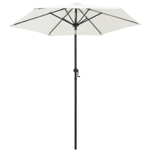 Umbrelă de soare, nisipiu, 200 x 211 cm, aluminiu