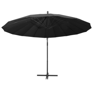 Umbrelă de soare suspendată, antracit, 3 m, stâlp de aluminiu - Img 4