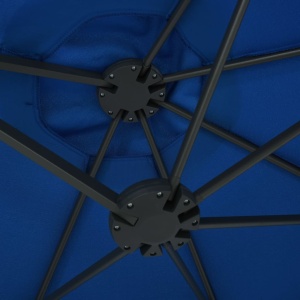Umbrelă soare exterior cu stâlp aluminiu, albastru, 460x270 cm - Img 3