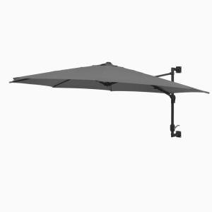 Umbrelă soare, montaj pe perete, stâlp metal, 300 cm, antracit - Img 2