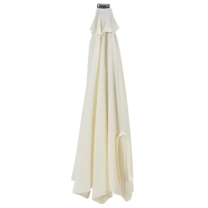 Umbrelă soare, montaj pe perete, stâlp metalic, 300 cm, nisipiu - Img 6